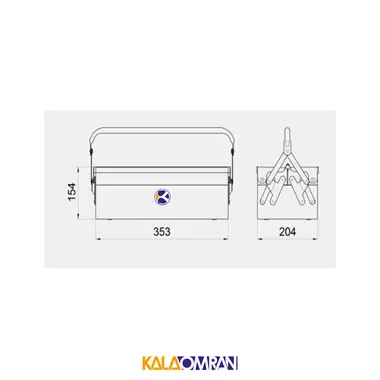 جعبه ابزار طبقاتی شاهرخ ابزار کد 352T2