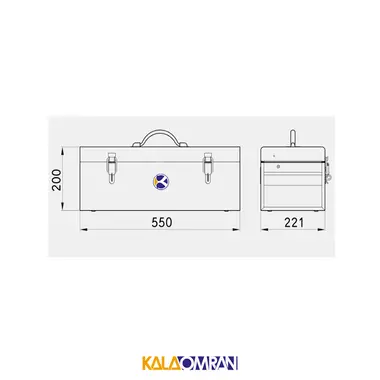 جعبه ابزار صندوقی شاهرخ ابزار کد 550