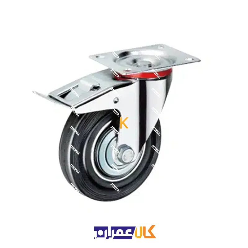 چرخ ترمزدار ورقی مشکی سایز 20