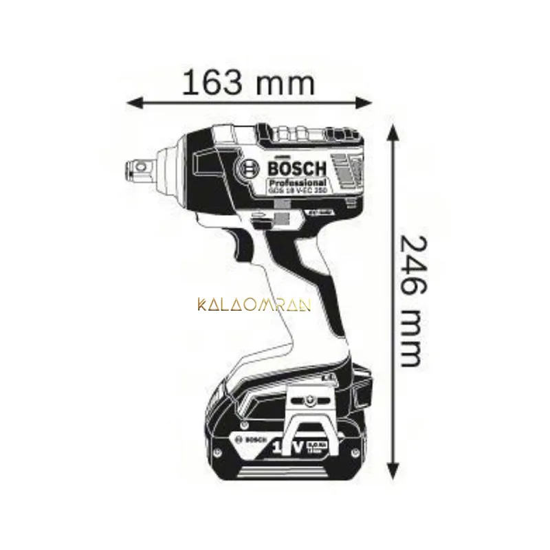 آچار بکس شارژی مدل GDS 18 V-EC 250 بوش