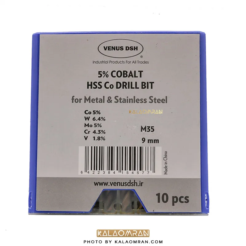 ست 10 عددی مته کبالت سایز 9 میلی متر VENUS DSH