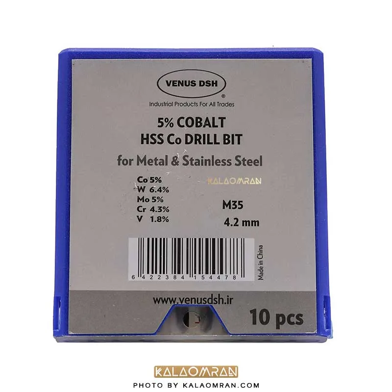 ست 10 عددی مته کبالت سایز 4.2 میلی متر VENUS DSH
