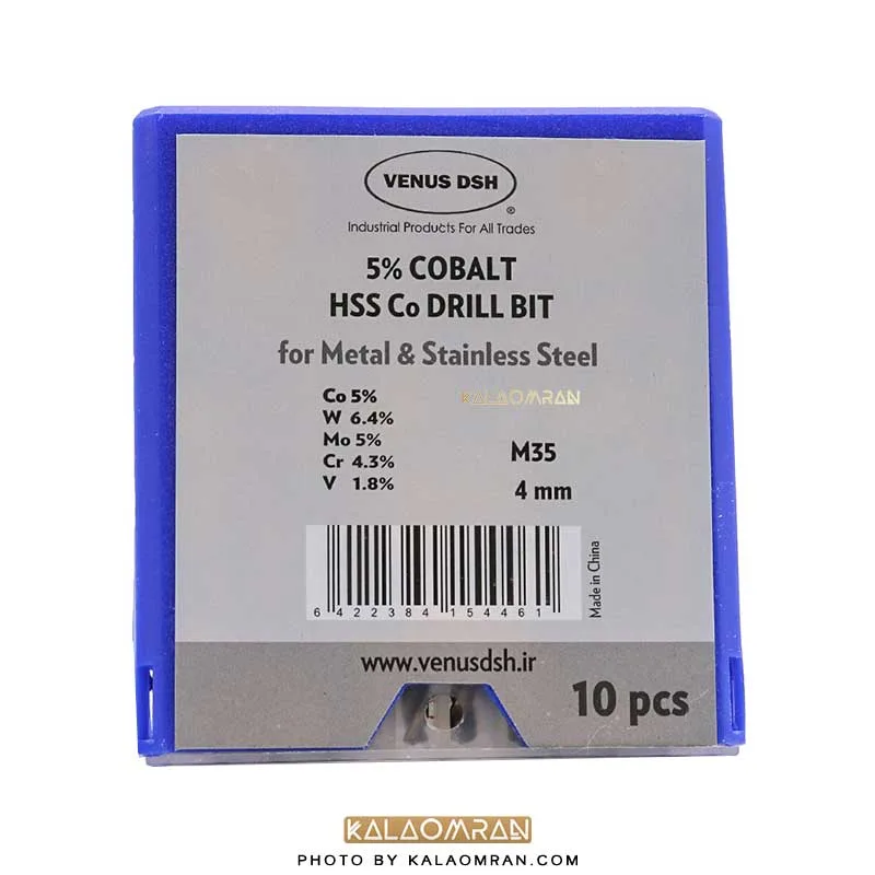 ست 10 عددی مته کبالت سایز 4 میلی متر VENUS DSH