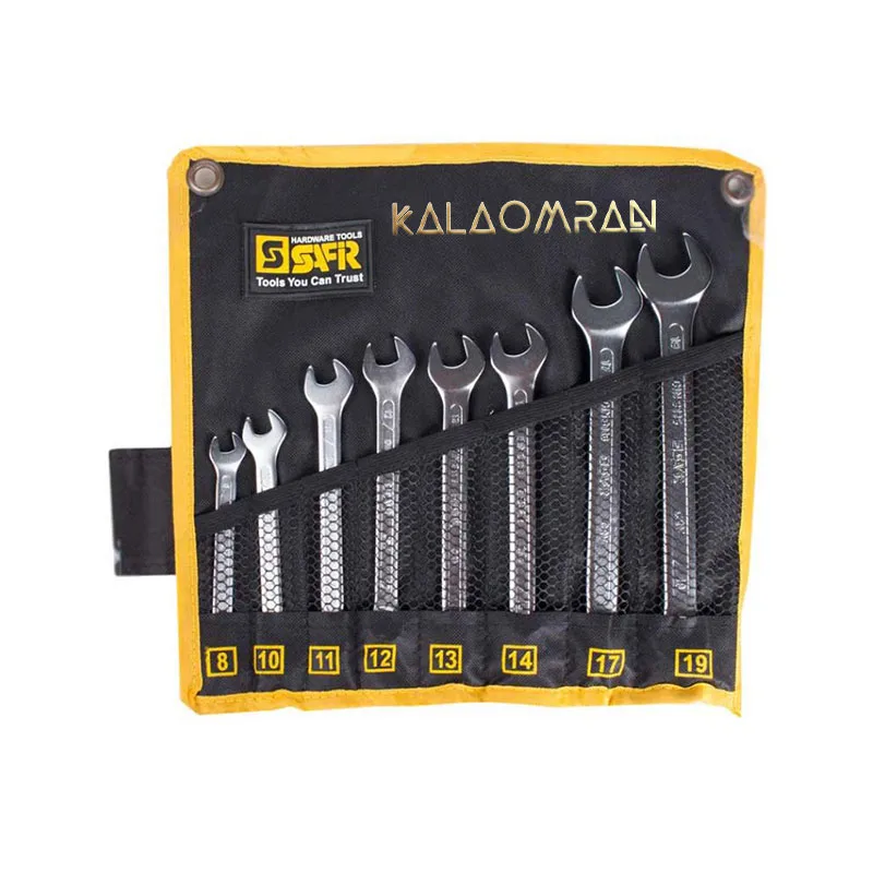 مجموعه 8 عددی آچار یک سر تخت یک سر رینگی سفیر مدل SCS-8-3113