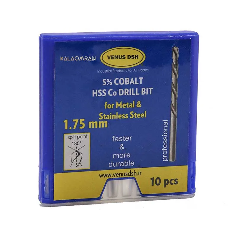 ست 10 عددی مته کبالت سایز 1.75 میلی متر VENUS DSH