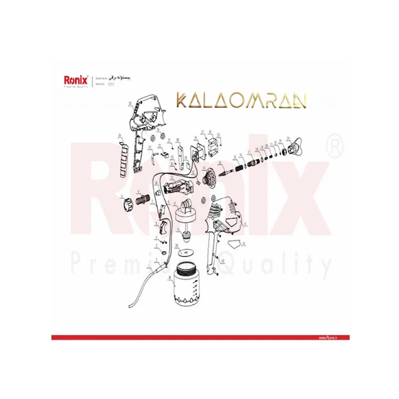 پیستوله برقی 110 وات رونیکس مدل RH-1311