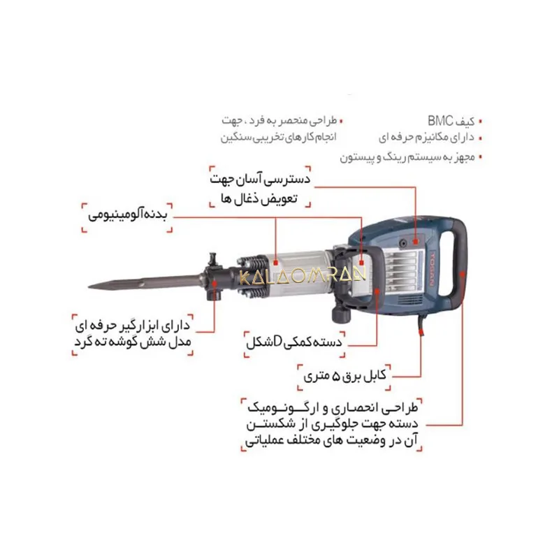 چکش تخریب توسن پلاس مدل 6016DH