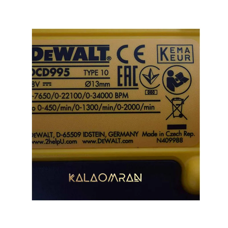دریل پیچ گوشتی چکشی شارژی مدل DCD995P2 دیوالت