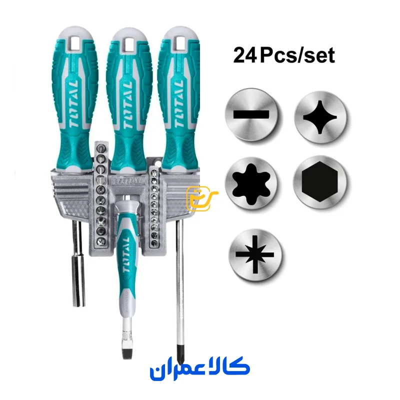 مجموعه 24 عددی پیچ گوشتی و بیت مدل TACSD302462 توتال