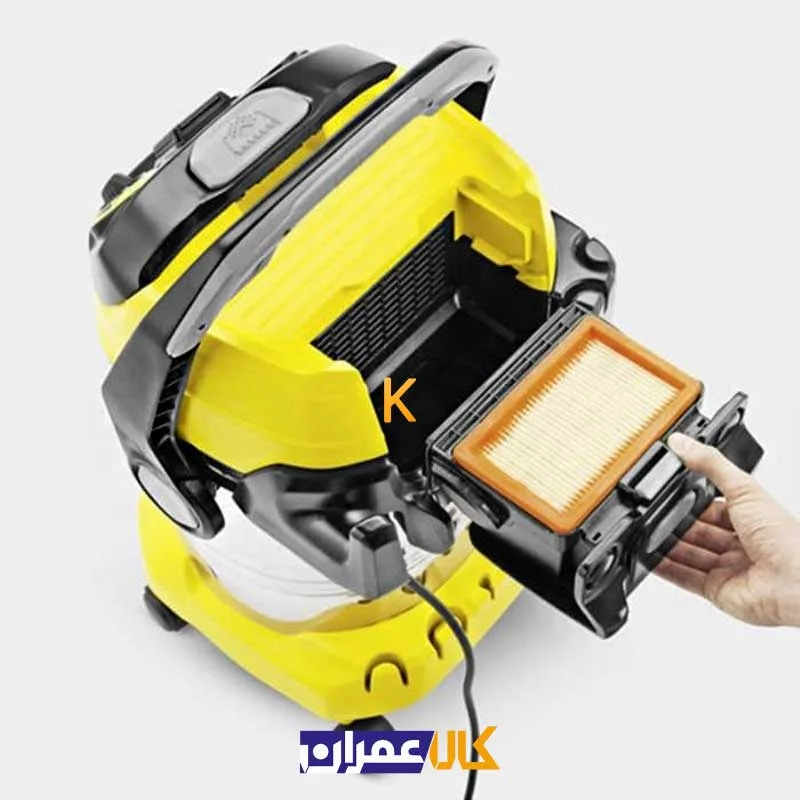 جارو برقی صنعتی آب و خاک WD6 P Premium کارشر با فیلتر کارتریجی