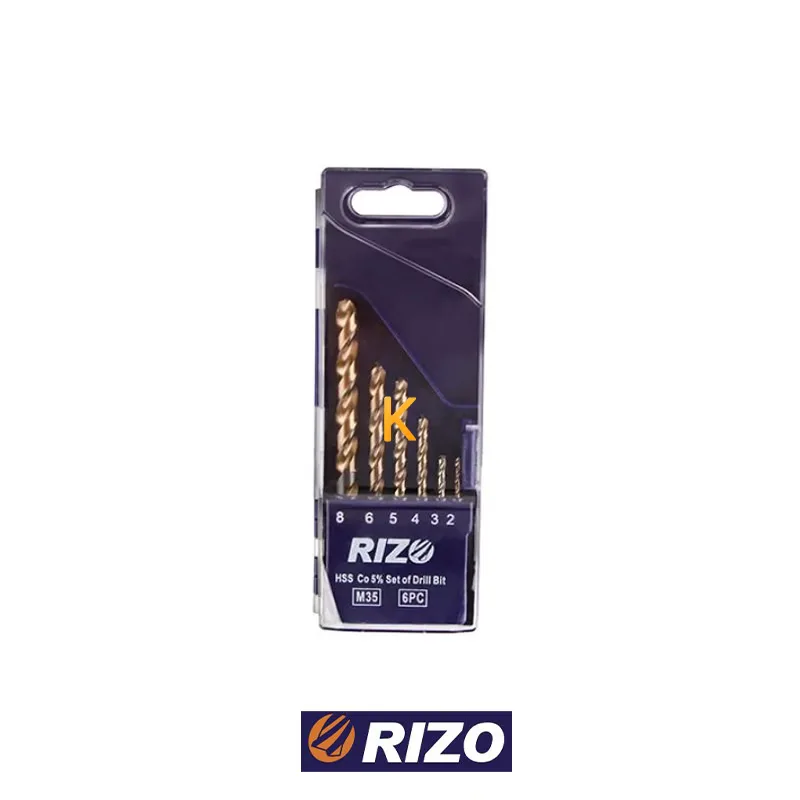 ست 6 عددی مته کبالت HSS 5% مدل SO6PC ریزو