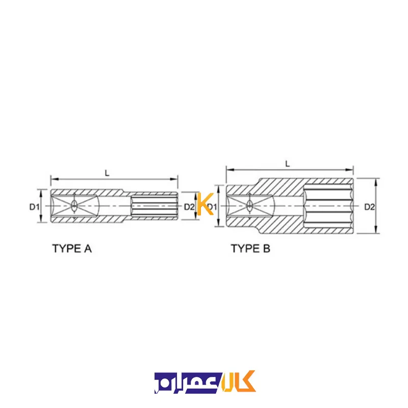 قیمت بکس تکی 3/8 اینچ بلند 12 پر مدل BBEF12 تاپ تول