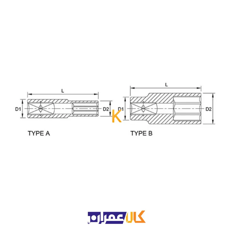 نمایندگی بکس تکی 3/8 اینچ بلند 6 پر مدل BAEE12 تاپ تول