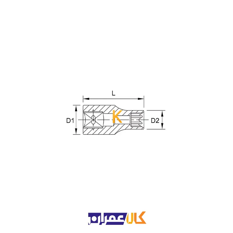 بکس تکی 1/4 اینچ کوتاه ستاره ای مدل BAED08 تاپ تول