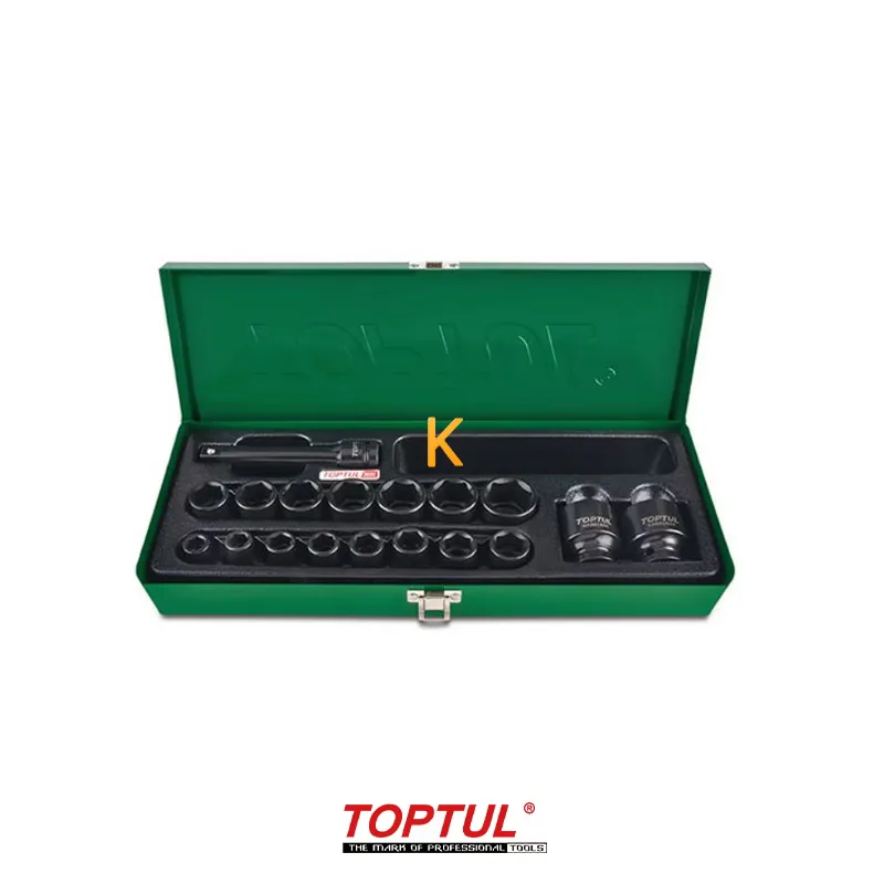 جعبه بکس فشار قوی 18 پارچه 1/2 اینچ مدل GCAD1807 تاپ تول