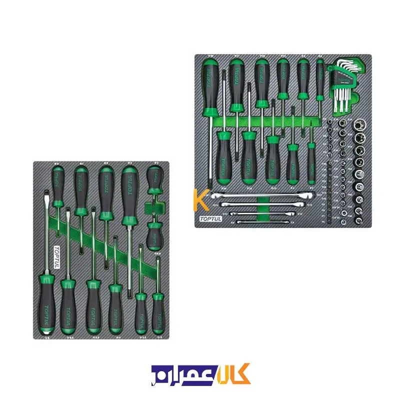 نمایندگی جعبه ابزار 7 کشو چرخ دار با ابزار مدل GE-26118 تاپ تول