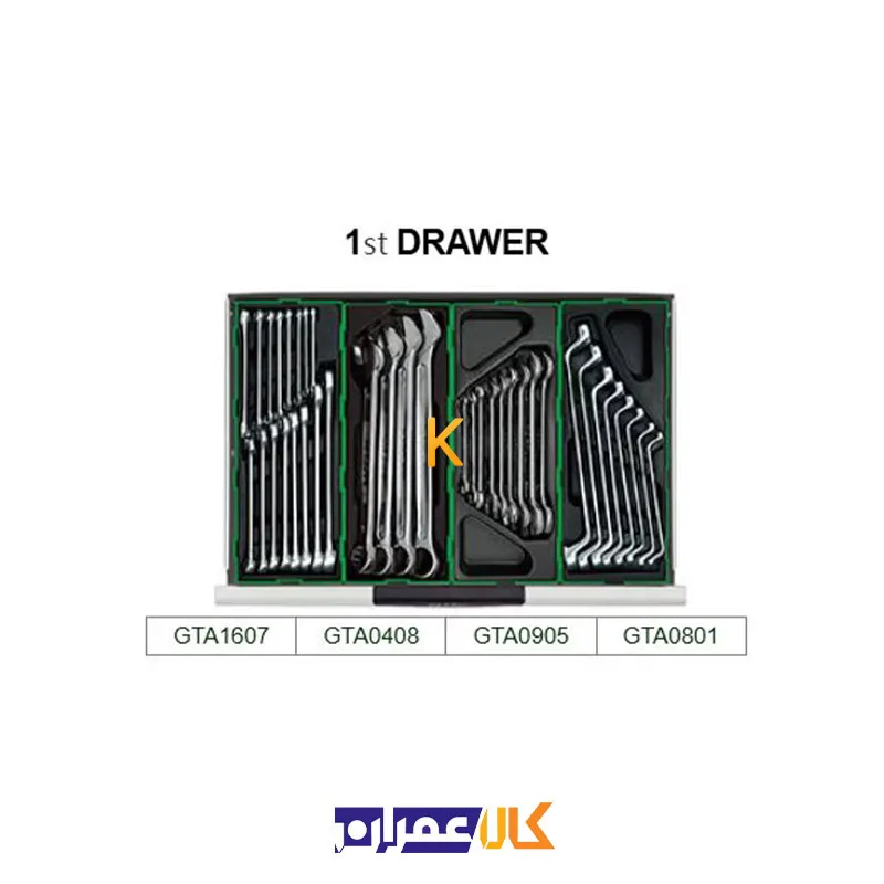 خرید جعبه ابزار 7 کشو چرخ دار مدل GT-28303 تاپ تول