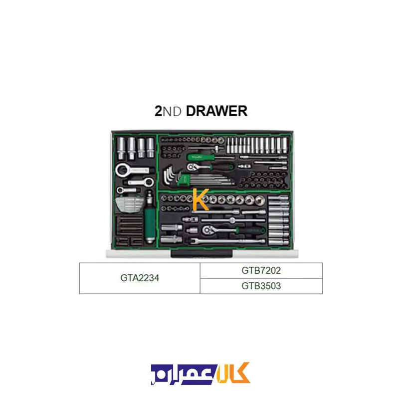 قیمت جعبه ابزار 7 کشو چرخ دار مدل GT-28303 تاپ تول