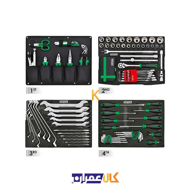 جعبه ابزار 134 پارچه مدل GCZ-134A تاپ تول