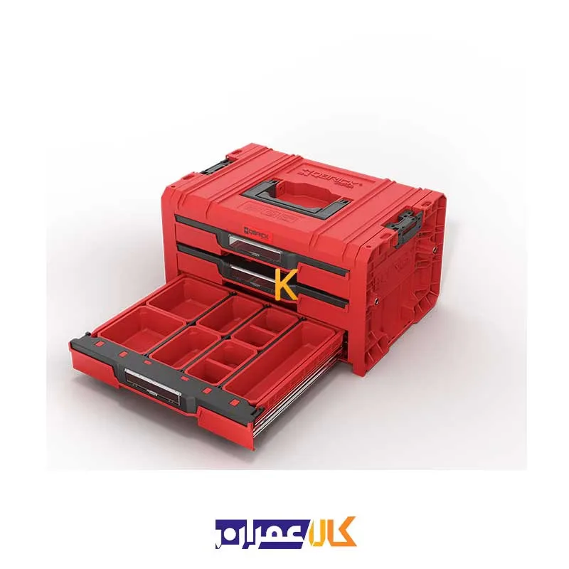 فروش جعبه ابزار مدل QS Red Pro Drawer 3 Toolbox 2.0 Ultra HD کیوبریک