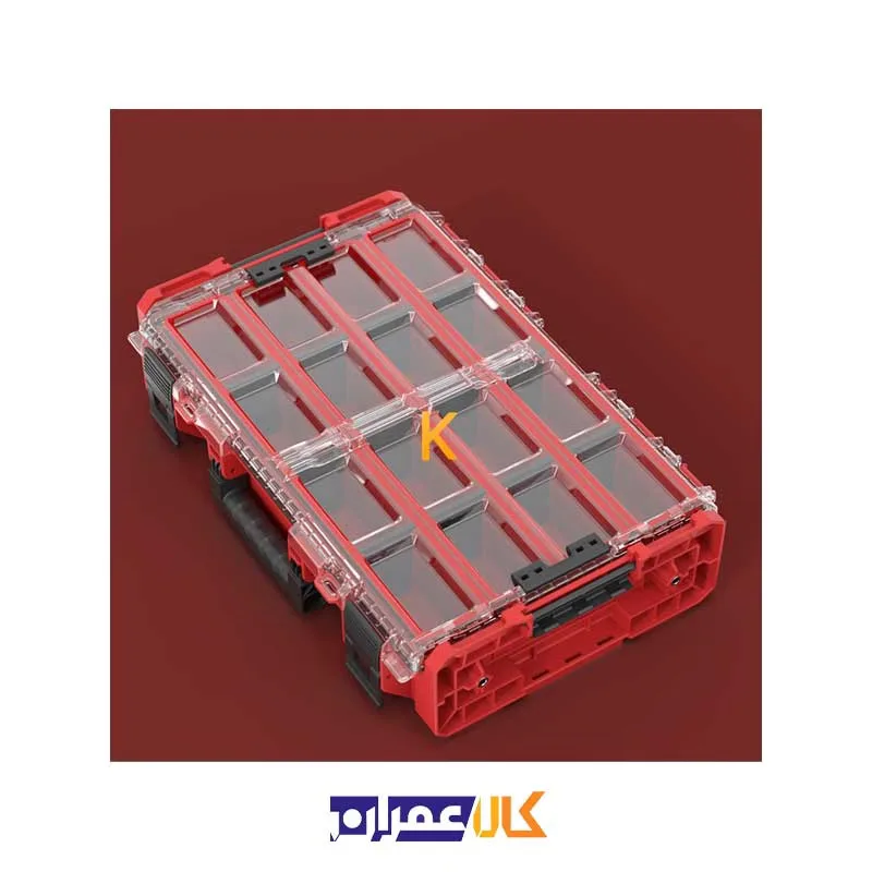 جعبه ابزار مدل QS Red One Organizer XL 2.0 Long Bin Ultra HD کیوبریک