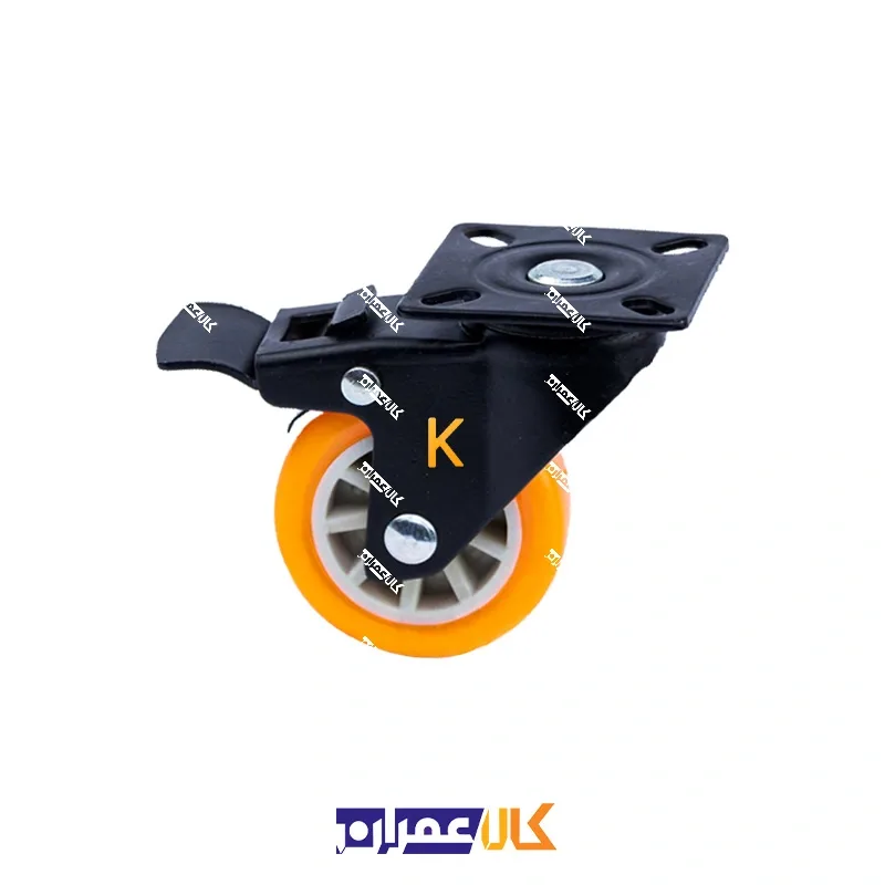چرخ کفی ترمزدار لوکس نارنجی بوشی ساناویل