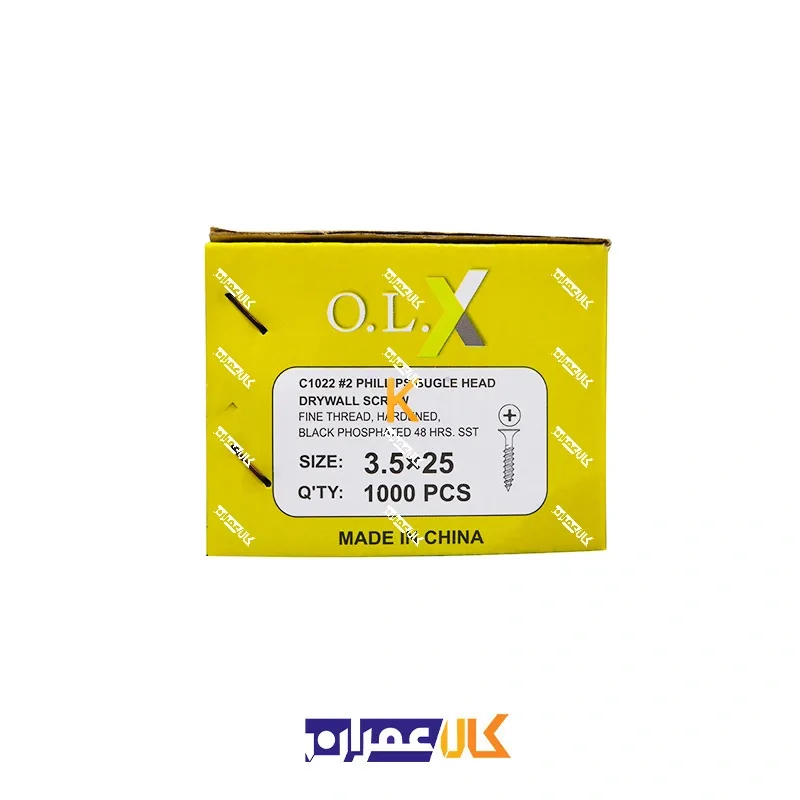 پیچ کناف 2.5 نوک تیز اولیکس