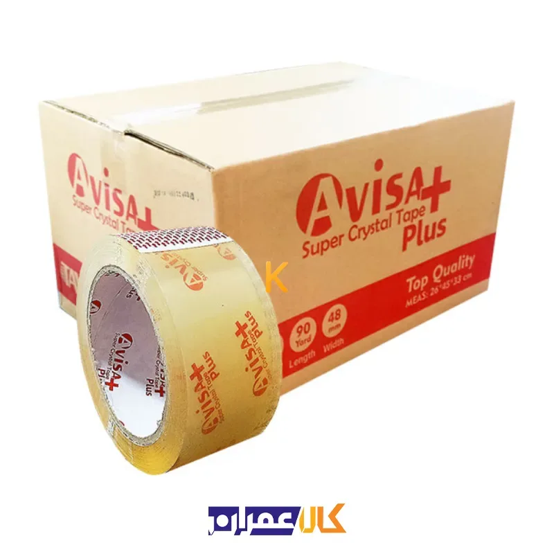 نوار چسب پهن 90 یارد آویسا پلاس