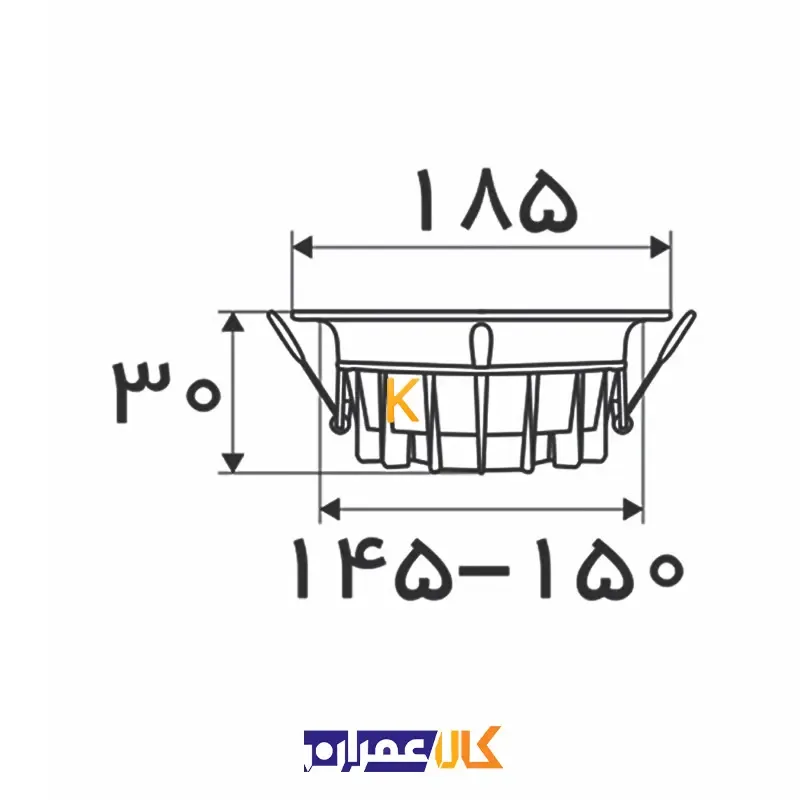 چراغ پنلی 18 وات توکار ونوس افراتاب