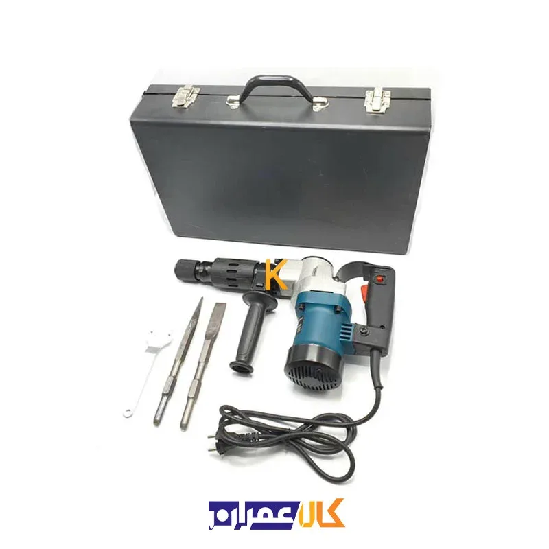 دریل تخریب 0810 باس به همراه کیف Bmc، دو عدد قلم و آچار و دسته