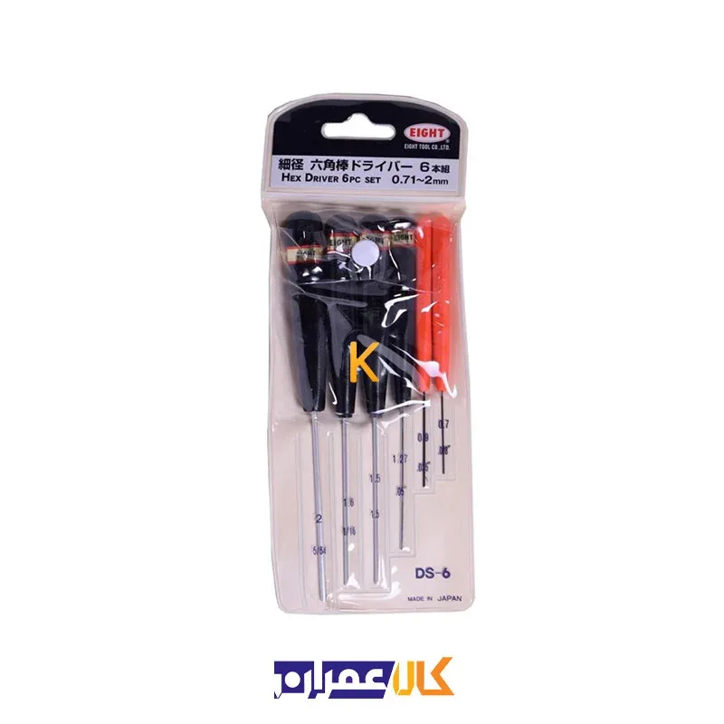 خرید ست آچار آلن دسته پیچ گوشتی کیفی الکترونیکی مدل DS-6 ایت