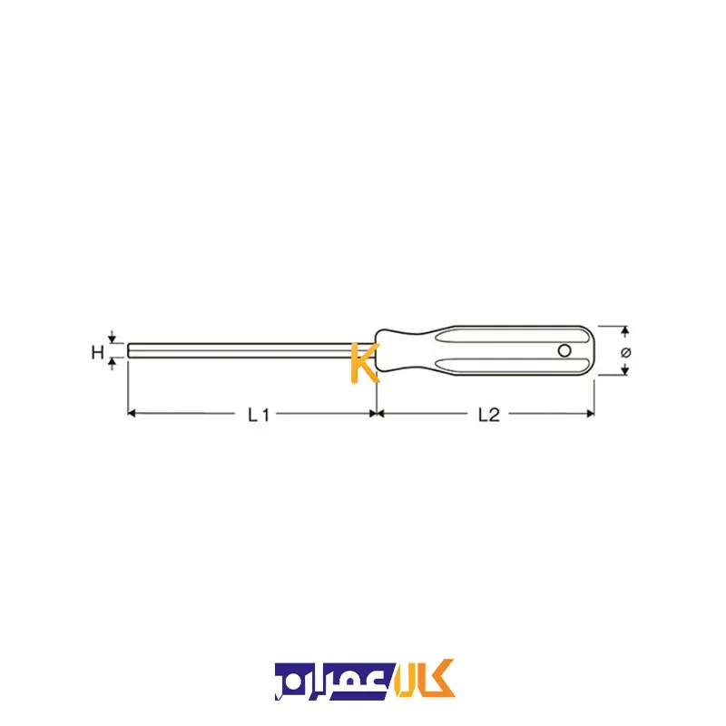 قیمت آچار آلن تکی دسته پیچ گوشتی مدل 006 ایت