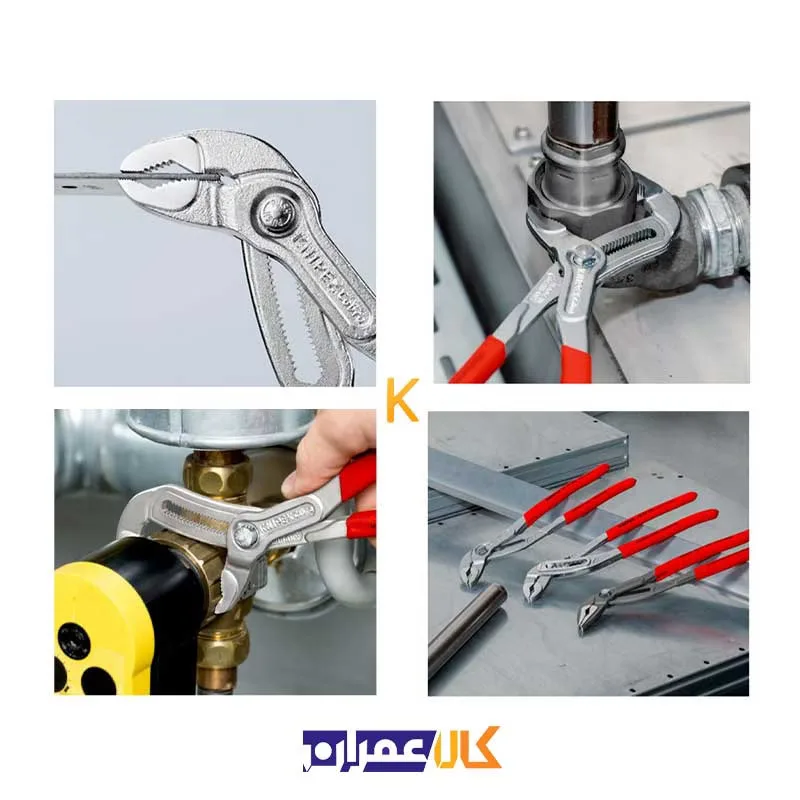 انبر کلاغی کروم (مدل کبرا) کنیپکس مدل 8703125 سایز ۱۲۵ میلیمتر