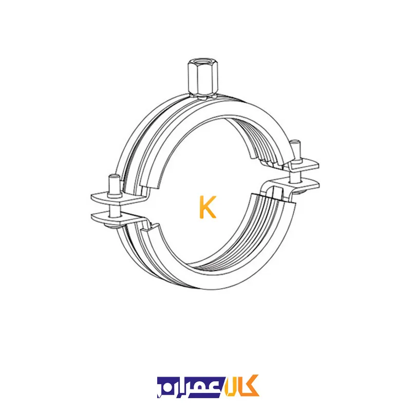 بست روکش دار دو پیچ 1 اینچ