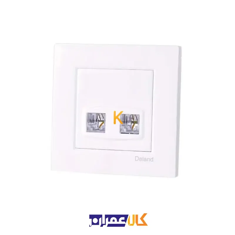 پریز تلفن دو سوکت مدل آسا دلند