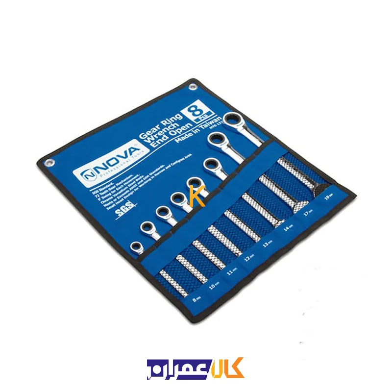 ست 8 عددی آچار یک سر جغجغه نووا
