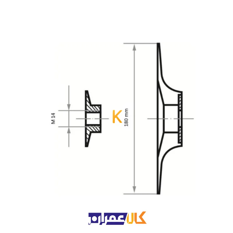 پد نگهدارنده صفحه سنباده مدل STF 180 M14 لوکاس