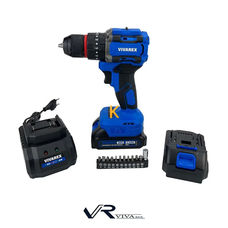 دریل چکشی شارژی براشلس مدل VR2010V-IBL ویوارکس