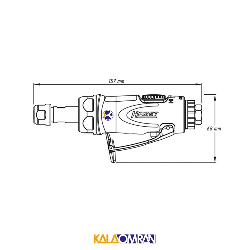 فرز انگشتی بادی گلو کوتاه مدل 9032N-1 هازت