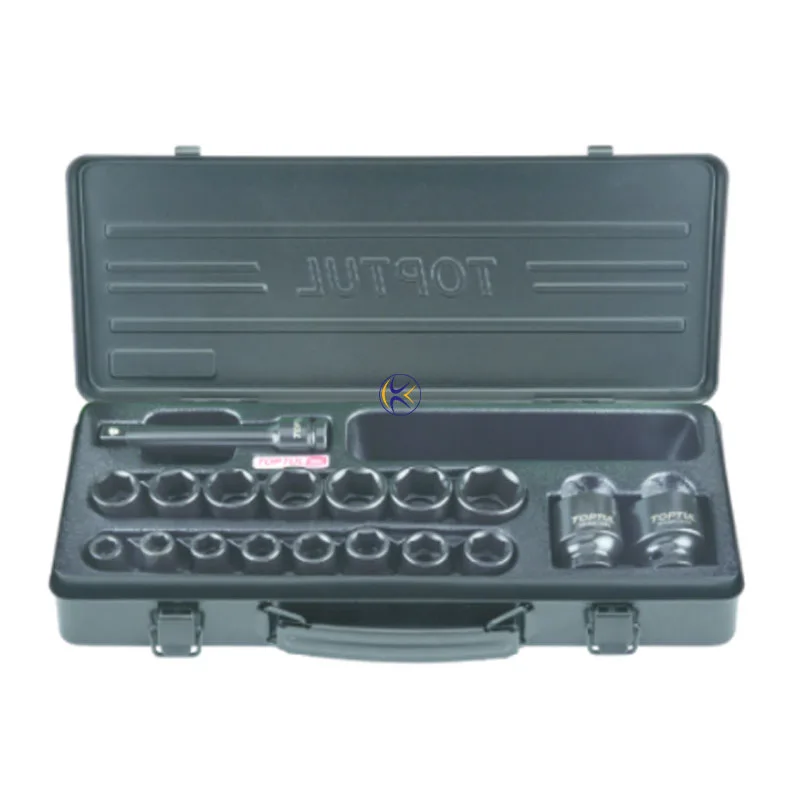 جعبه بکس 18 پارچه 1/2 کوتاه مشکی مدل GBA18360 تاپ تول TOPTUL