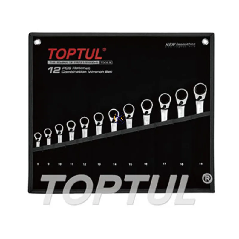 سری جغجغه ای 12 عددی ضامن دار کیفی (بدون آدابتور) مدل GPAQ1203 تاپ تول TOPTUL