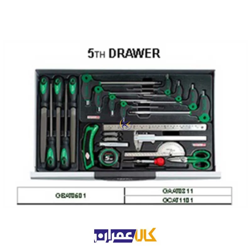 جعبه ابزار 7 کشوئی چرخ دار 227 پارچه مدل GCAJ0001 تاپ تول Toptul