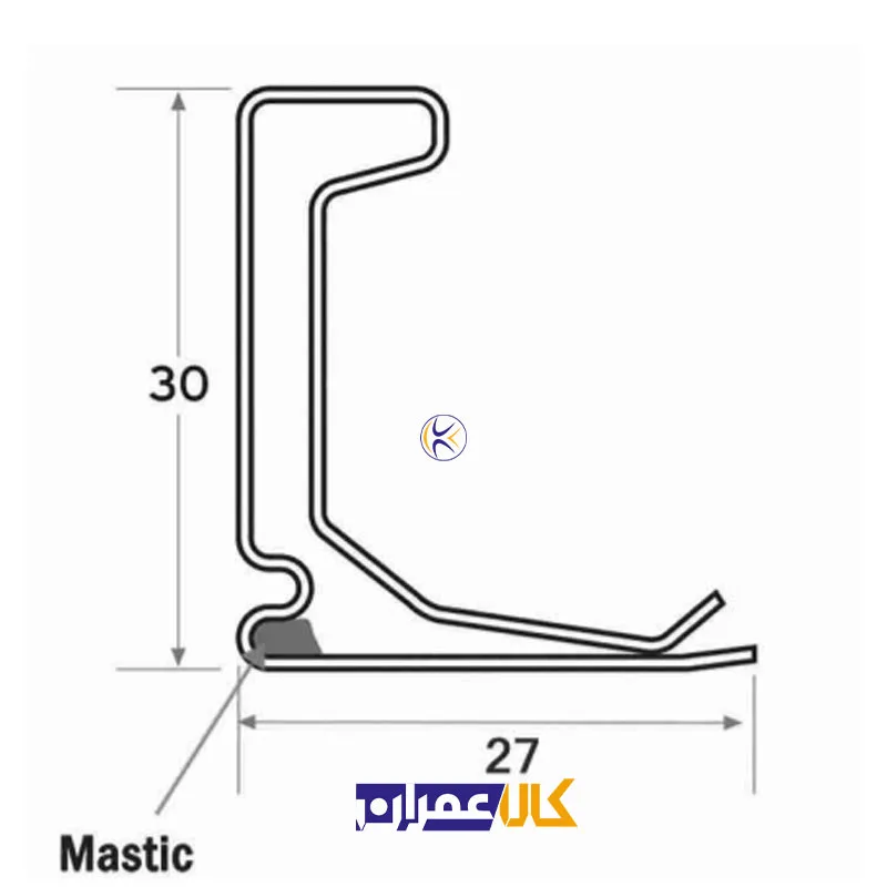پروفیل فلنج گالوانیزه ماستیکدار سایز 30