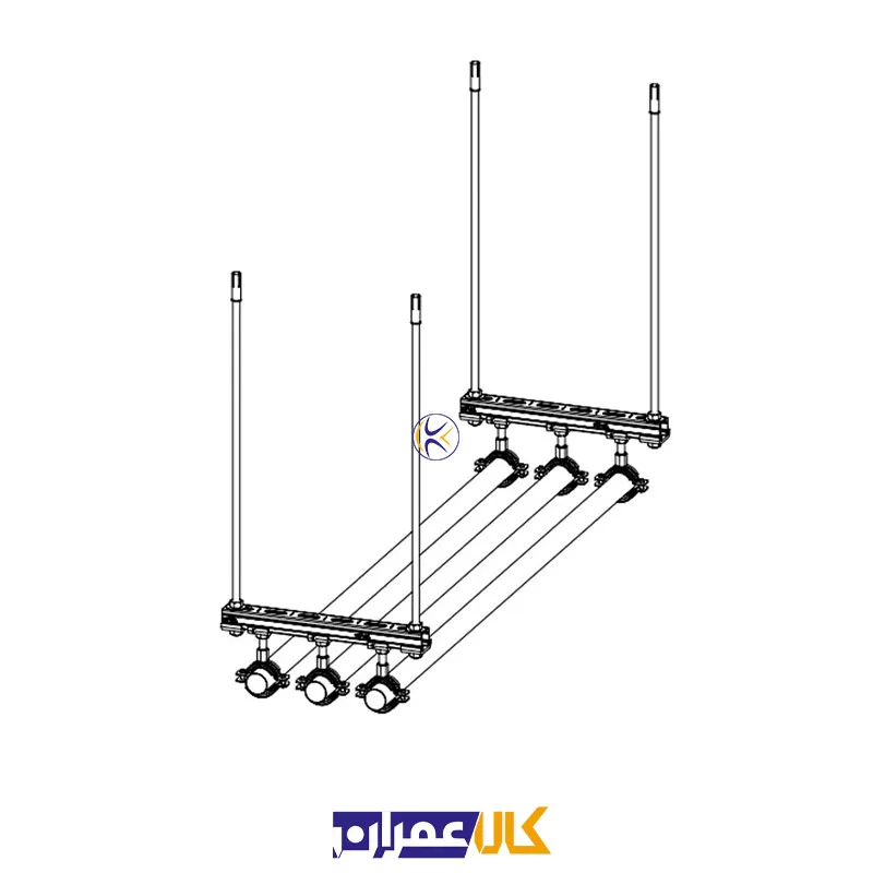 بست روکش دار دو پیچ 2 اینچ کانکت