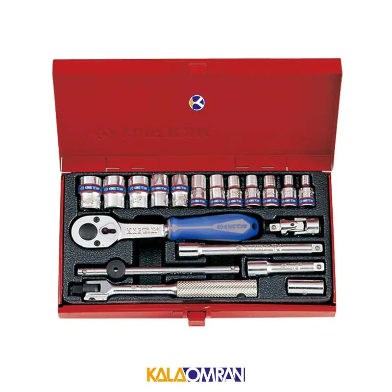 ست جعبه بکس 26 عددی 6 پر درایو 1/4 اینچ مدل 2526SR کینگ تونی