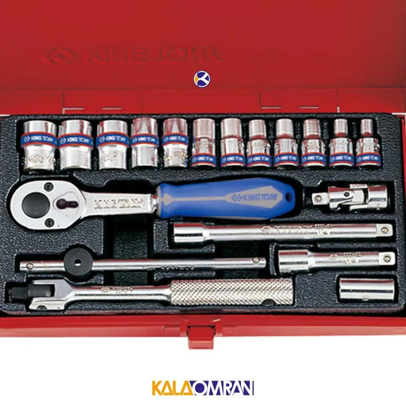 ست جعبه بکس 26 عددی 6 پر درایو 1/4 اینچ مدل 2526SR کینگ تونی