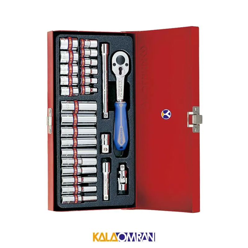 ست جعبه بکس 26 عددی 6 پر درایو 1/4 اینچ مدل 2526SR کینگ تونی