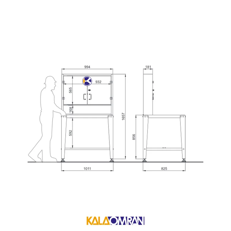 میز کار حرفه ای شاهرخ ابزار کد MT100B