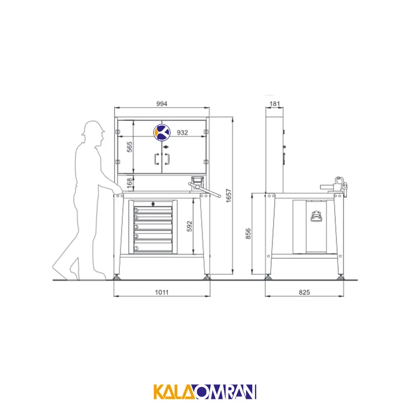 میز کار حرفه ای شاهرخ ابزار کد MT100