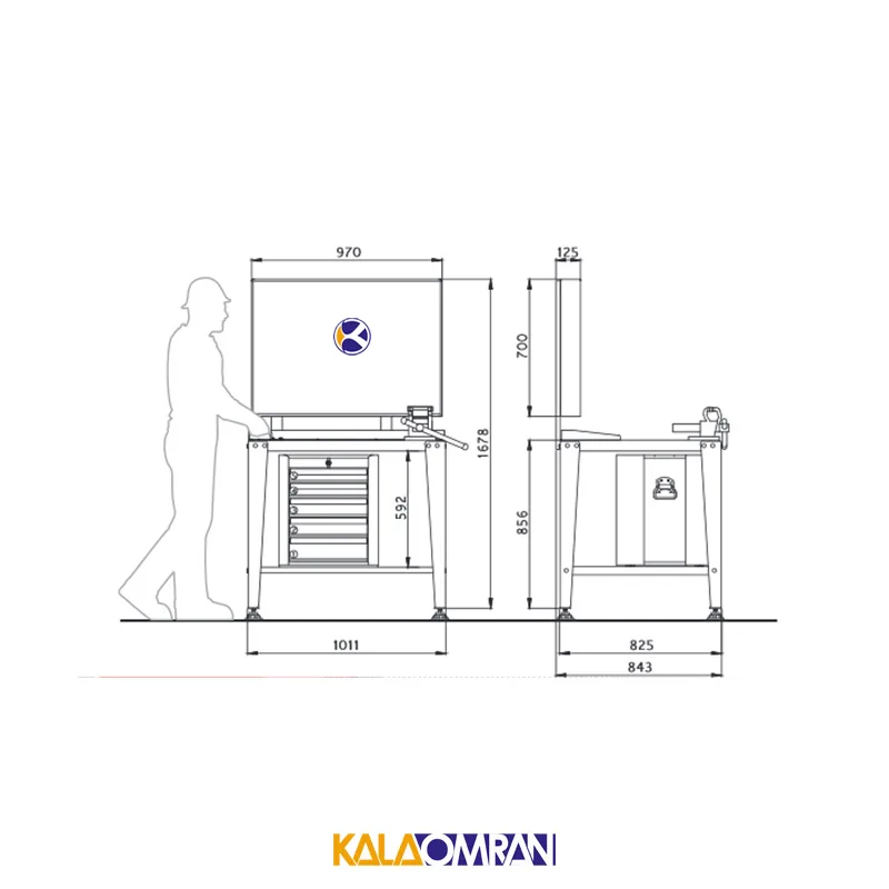 میز کار حرفه ای شاهرخ ابزار کد MT101